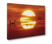 Star Wars Tie Fighters Canvas Wall Art Gallery Wrapped (Ready To Hang)