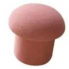 (Pink)Sofa Bench Elastic Comfortable Soft Round Pine Wooden Foo AU