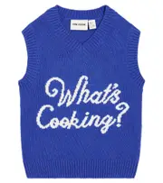[Mini Rodini] Mini Rodini What's Cooking wool-blend sweater vest Y 4/5 blue