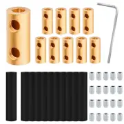10 Pcs 10AWG Wire Connector Nut Kit, 60Amp Quick Connect Brass Splicing Connecto
