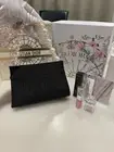 Dior Black Cosmetic Bag Nylon Pouch Makeup Case And Perfume Samples Gift Set