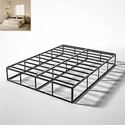 Sturdy Metal Box Spring Mattress Foundation for Queen Bed, Easy Clean Fabric Cover, Non-Slip & Quiet Design
