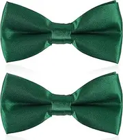[FELYSIK] Satin Bow Ties for Boys Kids, Men Pre-tied Bowtie for Suit Tuxedo Formal Adjustable Multi Colors