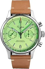 SUCHP002L 40MM Gold SWAN Neck Chronograph Pliot Chrono Seagull ST1901 Movement Sapphire Crystal Men's Watch 1963, Silver