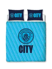 Manchester City FC Crest Duvet Cover and Pillowcase Set Double