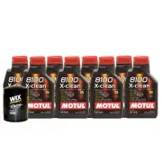 8L Motul 8100 X-CLEAN 5W40 Wix Racing Filter Motor Oil Change Kit API SN