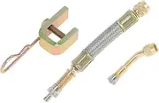X AUTOHAUX 1Set 135 Degree Copper Tire Valve Extension with Flexible Stainless Steel 100mm Tyre Valve Stem Extender for Car Motorcycle RV Truck Bike