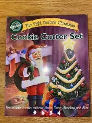 WILTON THE NIGHT BEFORE CHRISTMAS COOKIE CUTTER SET SANTA TREE STOCKING STAR NEW