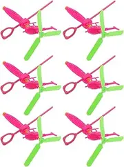 CVUTOVO 6pcs Boy Girl Flying Helicopter Toys Assorted Color Playthings for Boys and Girls and Lightweight Plane Toys for Outdoor Fun and Social Activities