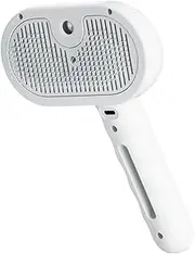 [Anvgok] Steam Pet Grooming Brush,Mist Spray Hair Removal Comb(white)
