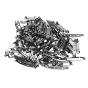 100Pcs Badge Pins, 30mm Safety Pins Bar Name Tag Pin Bulk, Black