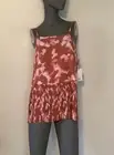 NWT Nine West Mauve Pleated Front Adjustable Camisole Tank Top L