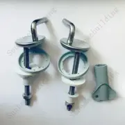 Toilet Seat Hinges Universal Long Stainless Steel Based Replacement 2pcs