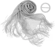 [Healvian] Silver Shawl for Formal Dress Elegant Wrap Shawl for Women Shoulder Cover for Weddings and Special Occasions Stylish present Option