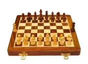 Magnetic Chessboard Game Set with Folding Travel Portable Case Travel Chessgame