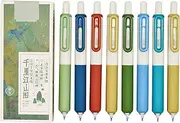 Maydahui 8 Pcs Colorful Short Round Pocket Pens Retractable Tremor Parkinson Pens Arthritis Hands Gel Pen Comfort Grip Retro Short Fat Pen Black Ink for Shcool Office Party
