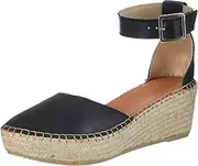 [SELECTED FEMME] Women's Sfabie Leather Wedge Sandal Strappy Sandals