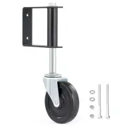 4" Spring Loaded Gate Wheel for Wooden Metal Tube Fence Swing Gates, 360 Degr...