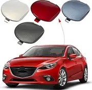 Front Bumper Tow Hook Cover Towing Eye Cap Fit for Mazda 3 Axela 2014 2015 2016 BHN1-50-A11-BB BHN150A11BB (Red, Left Driver Side) Xinpinsai