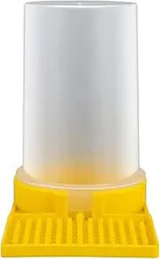 Maciun Beehive Beekeeping Dispenser, Beehive Water Dispenser, Yellow Bee Hive Drinking Bowl, Outdoor Beekeeping Equipment and Tool, Yellow Drinking Bowl for