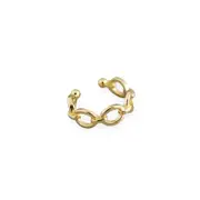 ANYCO Stud Earrings Minimalist Chain Hoop Earrings For Women Trendy Jewelry Gold