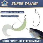 WISIN 魚鉤 SOFTLURE 蟲鉤 SOFTBAIT HOOK 釣魚配件環形高碳鋼鉤軟餌 9003