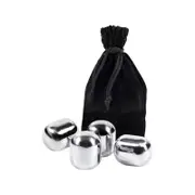 Bartender Barware Stainless Steel Wine Pearls with Bag Set of 4