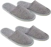 Healvian 2 Pair Disposable Slippers Sliers Indoor Non-skid Men's Women's Slides Hotel Shoes