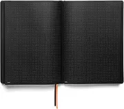 Notsu Dotted Black Paper Bullet Journal | B5 Dot Grid Notebook with 160 Black Pages of Thick 150gsm Paper, Vegan Leather Hardcovers