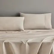 Sheridan Abbotson Linen Flat Sheet in Flax/Natural Size: King @Sheridan Rewards
