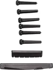 Guitar Nut Saddle Set Premium ABS Plastic Lightweight Wear Resistant Scratch Resistant Black Replacement Kit Acoustic Guitar Accessories