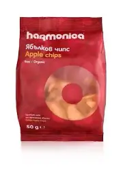 Organic 100% Natural Bulgarian APPLE CHIPS by HARMONICA - 50g