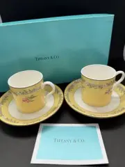 Tiffany & Co. Pink tulip cup & saucer set of 2