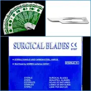 10pcs Carbon Steel No.15 Sterile Sealed Surgical Scalpel Blades DIY Precision