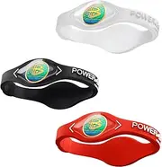 Power Balance the Original Genuine Performance Wristband, Silicone rubber Wristbands Bracelets sports bracelet wristband for men women, power 3 pack bangles, safe Waterproof Lightweight durable, size