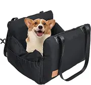Dog Car Seat - Travel Back Seat Automobile Nest Bed for Pets,Side Zipper Portable Puppy Carrier Cat Bed for Vehicles, Vacation, Small Pets