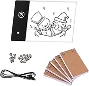 Flip Book Kit with Mini LED Light Pad Hole Design 3 Level Brightness Control Light Box 300 Sheets Animation Paper Flipbook Binding Screws for Children Students Adults Drawing Tracing Sketching