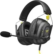 FVDPWYE Wired Gaming Headset Headphones Over Ear Stylish Portable with Noise Cancelling Mic for Playing E Sports Players Computer, Black
