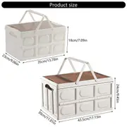Multipurpose Organizes Box Collapsible Designings Storage Crate Convenient Storage Bin Large for Vehicle & Home Storage 35L