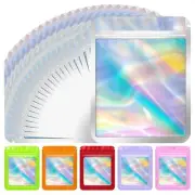 100 pcs Mylar Bags, Resealable Holographic Bags, Sealable Packaging Bags