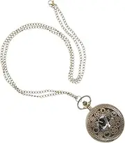 [VALICLUD] Vintage Hollow Gear Design Pocket Watch Necklace Metal Watch Pendant for Men Women