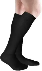 Venactive Graduated Compression Diabetic Socks, 15-20mmHg (Size: L) Black