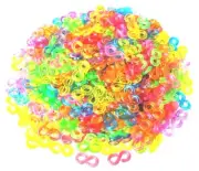 500 PC S CHAIN LINKS PLASTIC NEON TOY PARROT BIRD FOOT PARTS KID DIY CLEAR COLOR