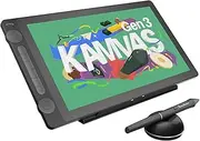 HUION KAMVAS 16 (Gen 3) Drawing Tablet with Screen, 15.8 inch 2.5K QHD Art Tablet with Full Laminated Anti-Sparkle Glass, 99% sRGB, PenTech 4.0, 16384 Pen Pressure, Dual Dials for Mac, PC, Android