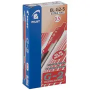 Pilot G2 Retractable Gel Pen Red 12 Pack