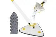 360?otatable Triangle Mop Adjustable Cleaning Mop Home Wall Ceiling Floor Mop 6 Pads