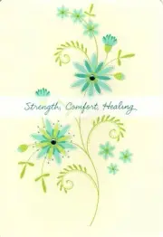 Get Well Soon Strength Comfort Healing Blue Flower Flowers Hallmark Card