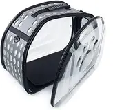 ROMISBABA Portable Transparent Pet Carrier Bag for Cats and Dogs Large Comfortable Outdoor Travel Backpack with Straps Durable Design for Safe Pet Transport