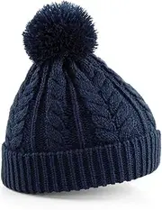[Beechfield] Unisex Heavyweight Cable Knit Snowstar Winter Beanie Hat