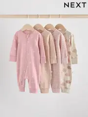 Pink Baby Two Way Zip Footless Sleepsuits 4 Pack (0mths-3yrs) (AW2289) | $55 - $59